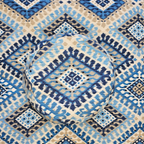 Zafu and Zabuton Set: Blue Diamonds