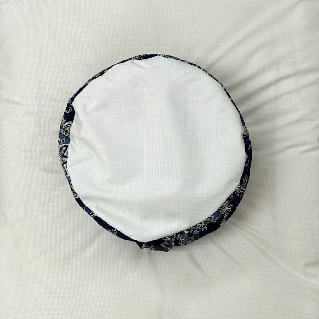 Zafu and Zabuton Set: Blue Floral Circles