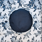 Zafu and Zabuton Set: Blue Floral