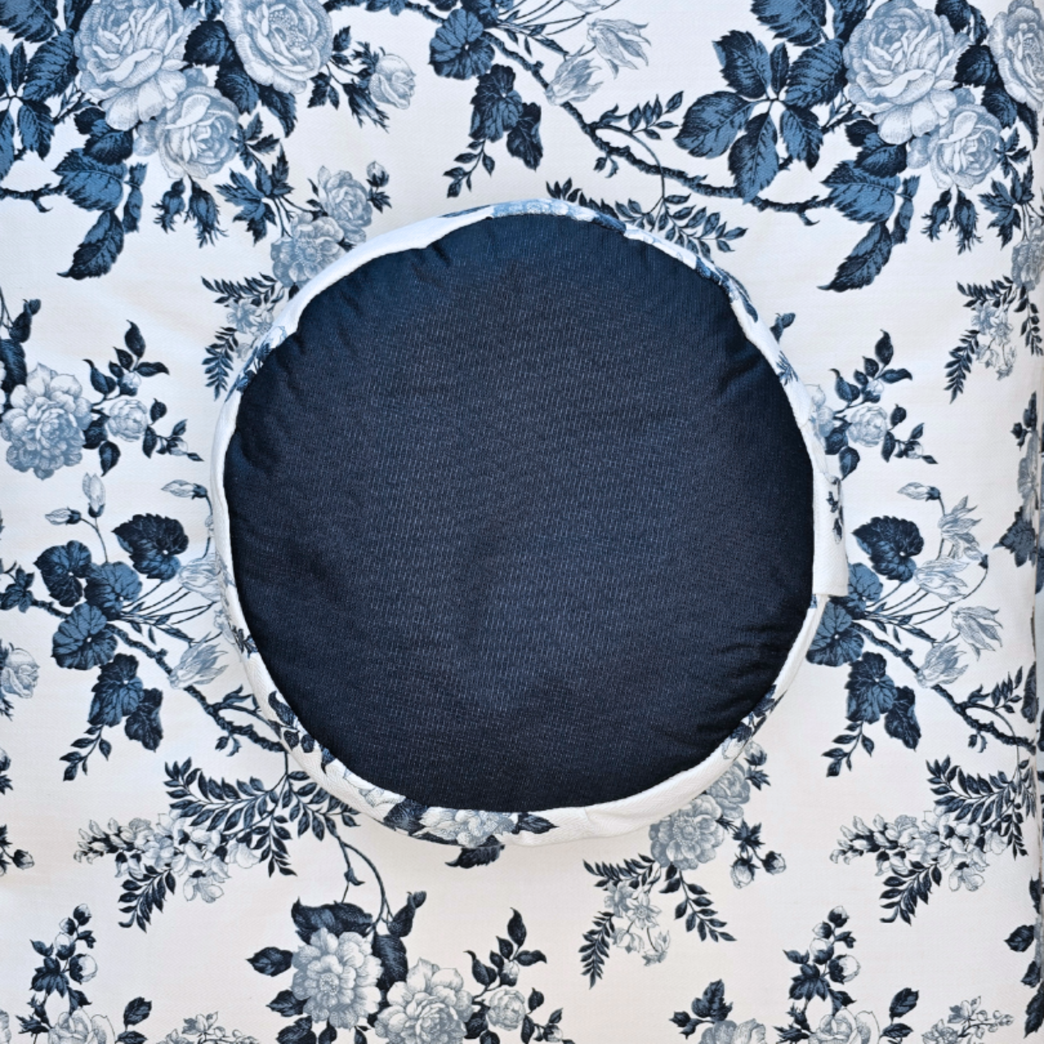 Zafu and Zabuton Set: Blue Floral