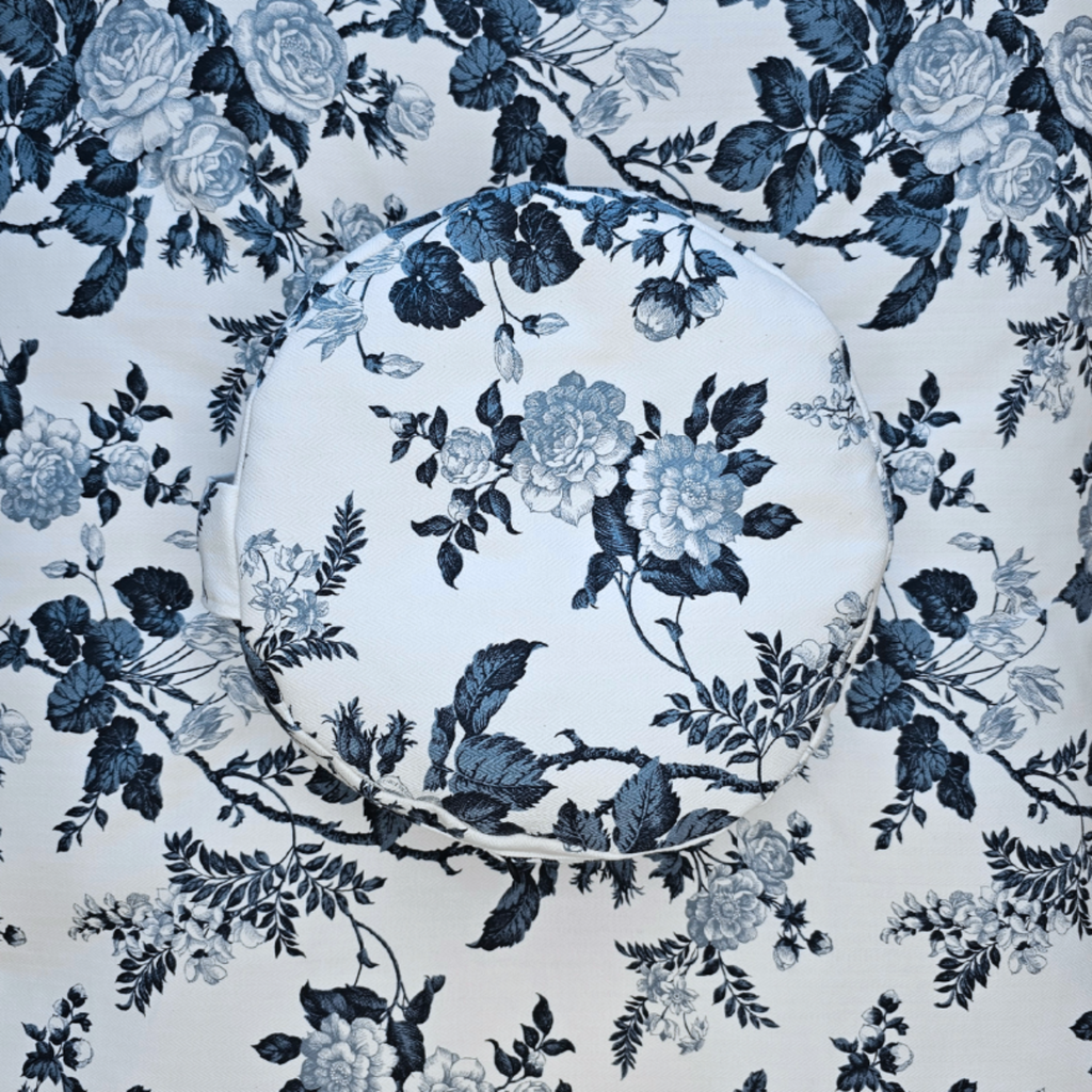 Zafu and Zabuton Set: Blue Floral