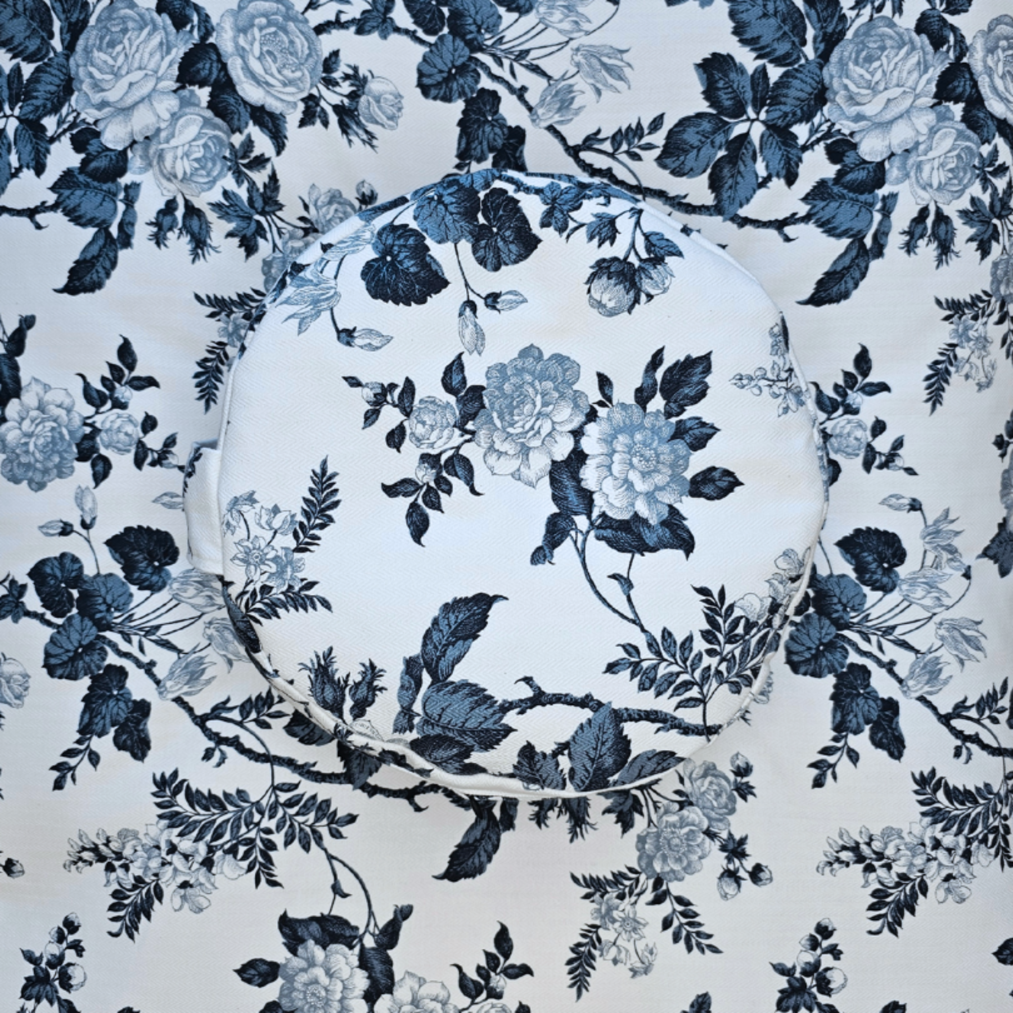 Zafu and Zabuton Set: Blue Floral