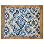 Zafu and Zabuton Set: Blue Diamonds