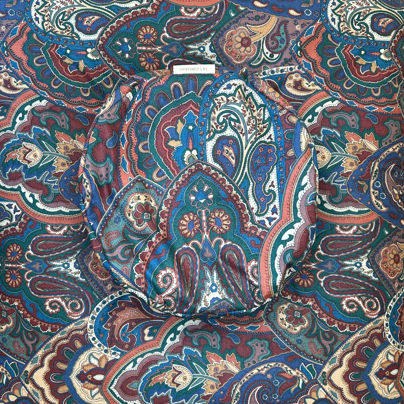 Eco Trio – Burgundy Paisley Meditation Cushion Set