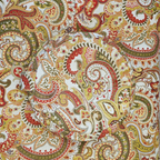 Zafu and Zabuton Set: Gold Paisley