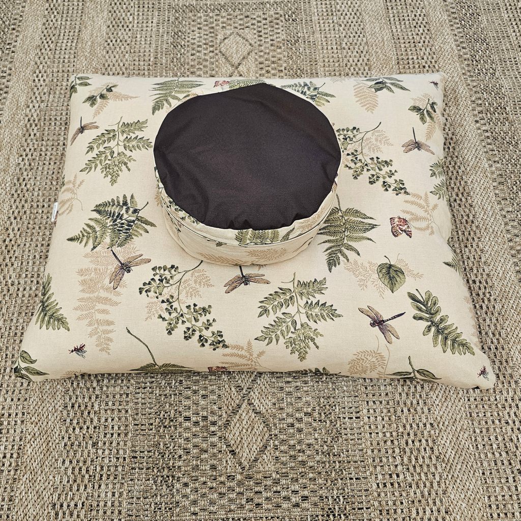 Zafu and Zabuton Set: Forest Fern
