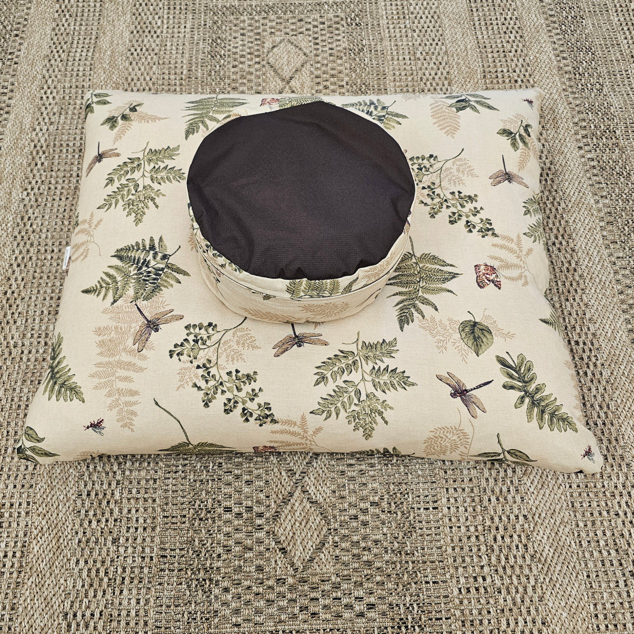 Zafu and Zabuton Set: Forest Fern