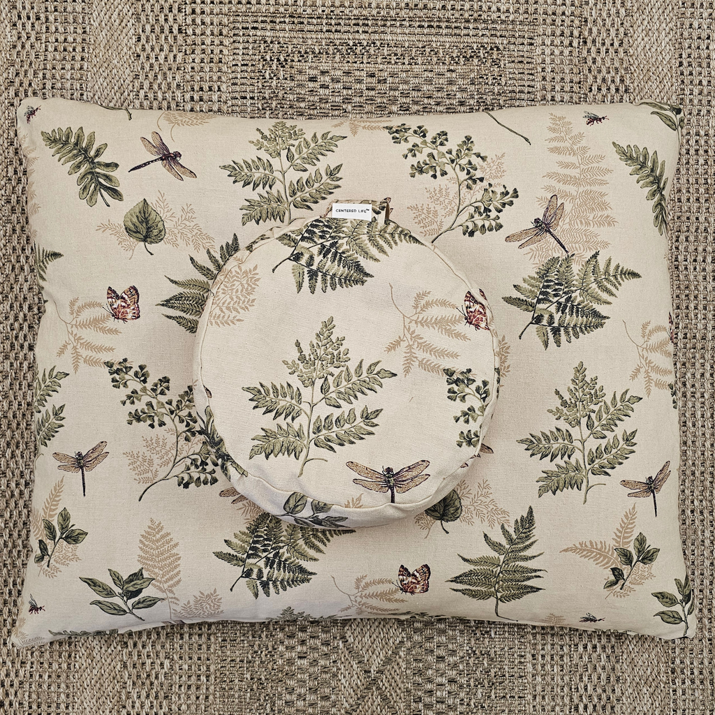 Zafu and Zabuton Set: Forest Fern