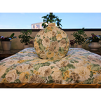 Zafu and Zabuton Set: Yellow Floral